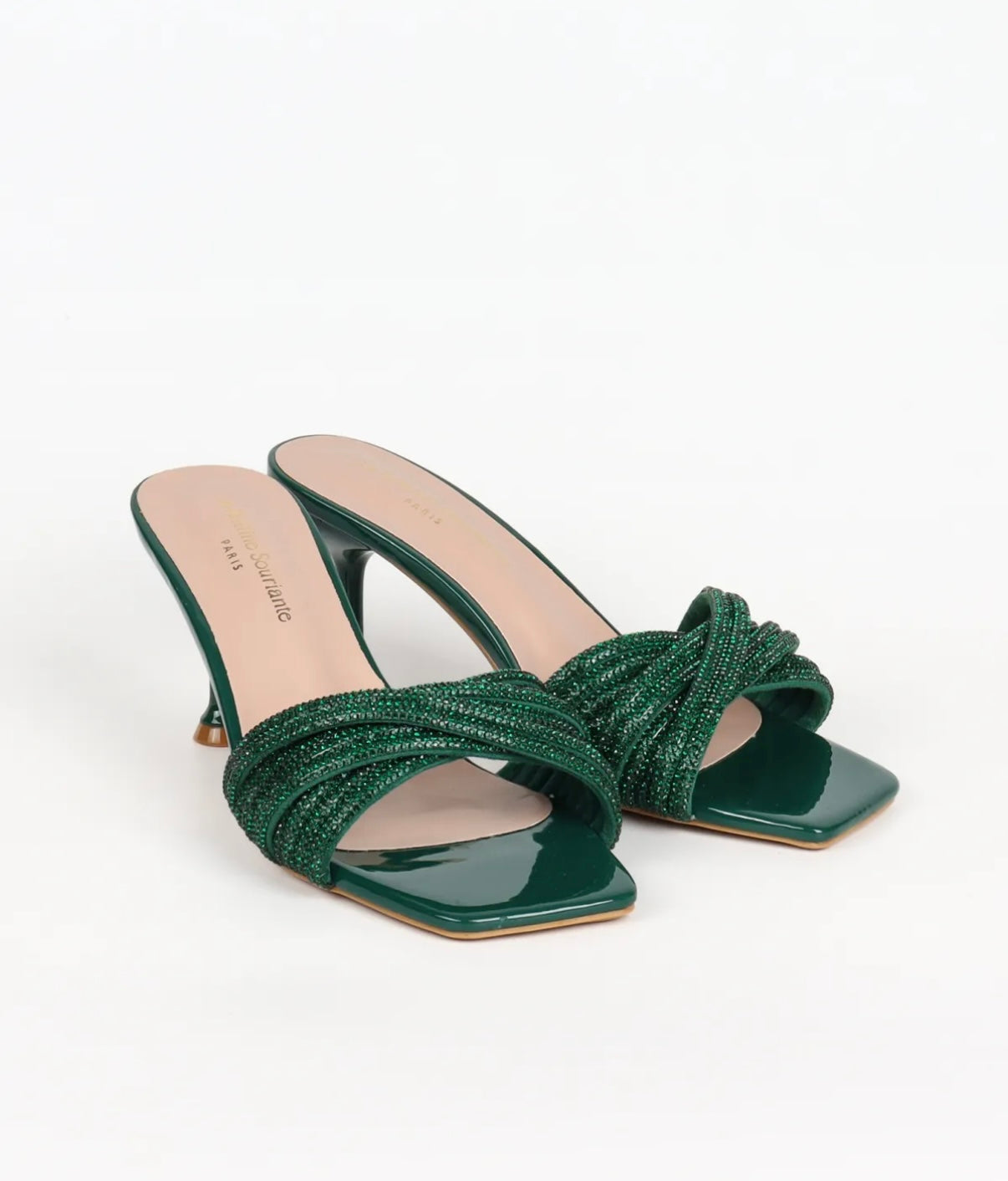 Rosa hakken met glitters zilver - BQB8297