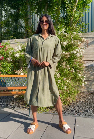 BLOUSE JURK VAN KATOEN