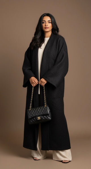 Vest- teddy manteljas zwart PRE ORDER