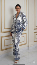 White blue oversized blazer - exclusive edition