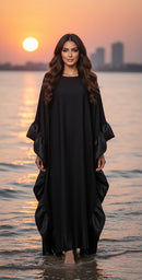 Ebony Elegance black verstelbare kaftan