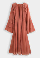 Ruffles gala jurk - dark pink PS9382