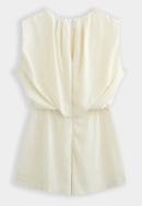 Korte jumpsuit met schuine detail - ivory AZ1617