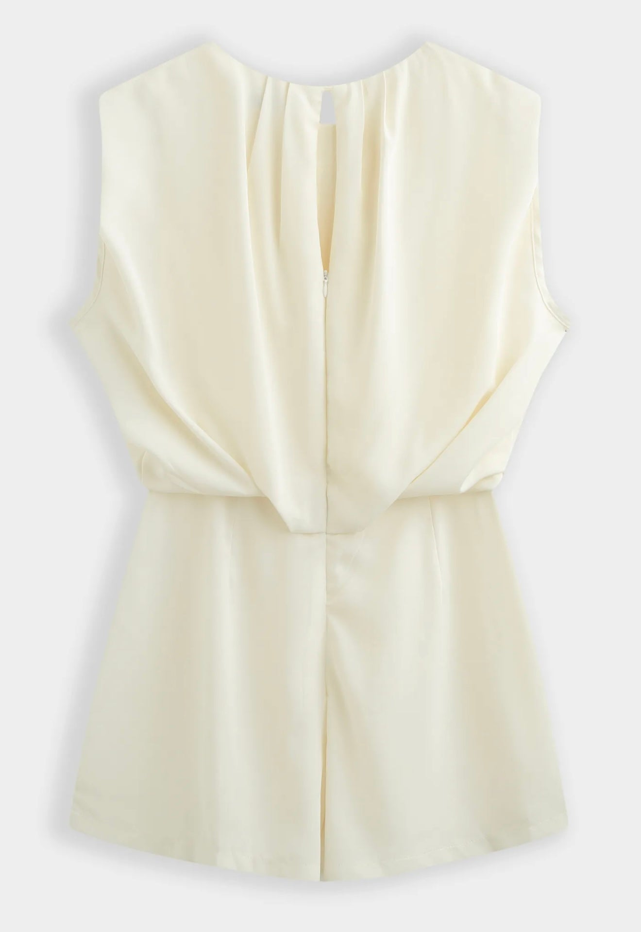 Korte jumpsuit met schuine detail - ivory AZ1617