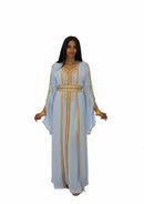 Takshita licht blauw met gouden details en verstelbare band