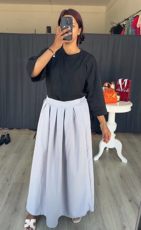 Rok met plooien grijs