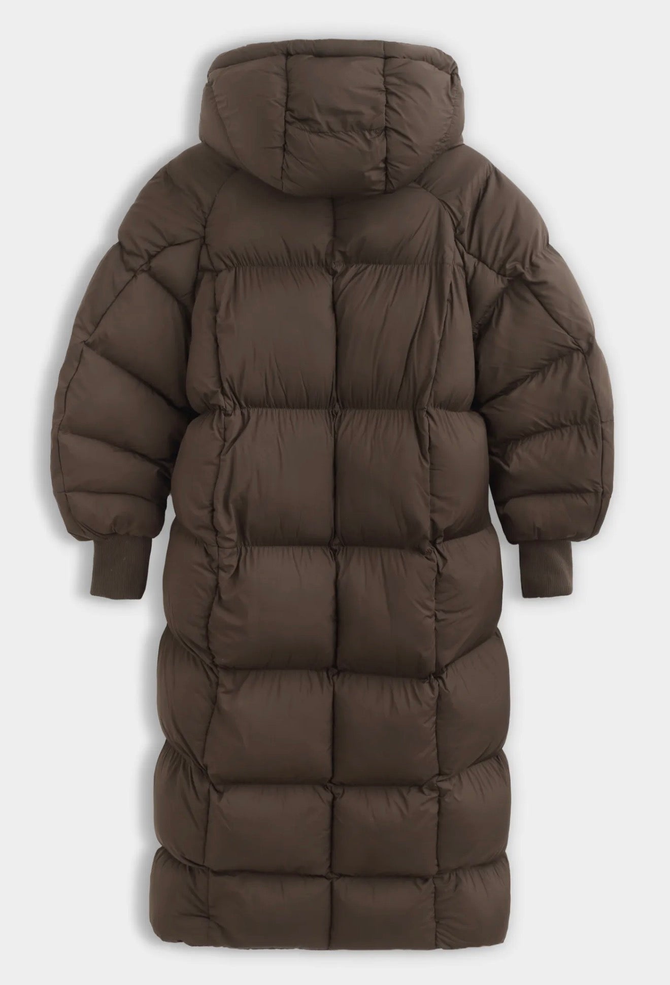 Winterjas met capuchon donker bruin - FC7657