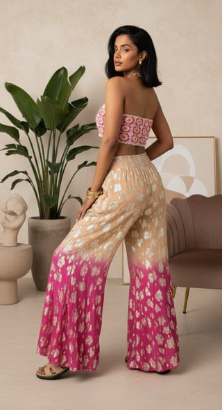 Ibiza strapless top met rekbare broek