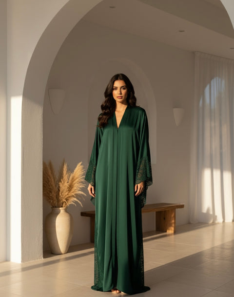 La Silhouette en Dentelle kimono - dark green