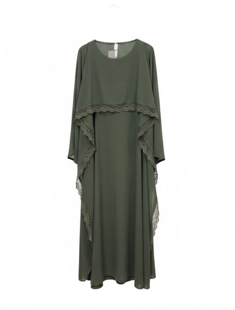 Robe de Soirée ‘Lace Luxe’ - kaki SQ82