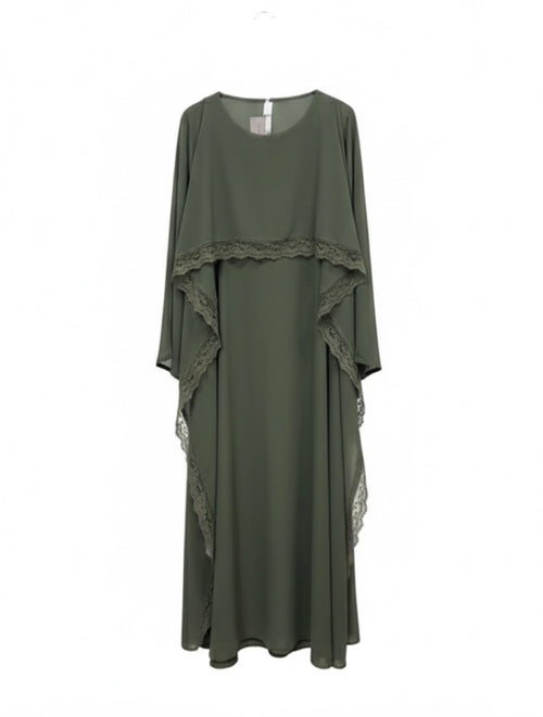 Robe de Soirée ‘Lace Luxe’ - kaki SQ82