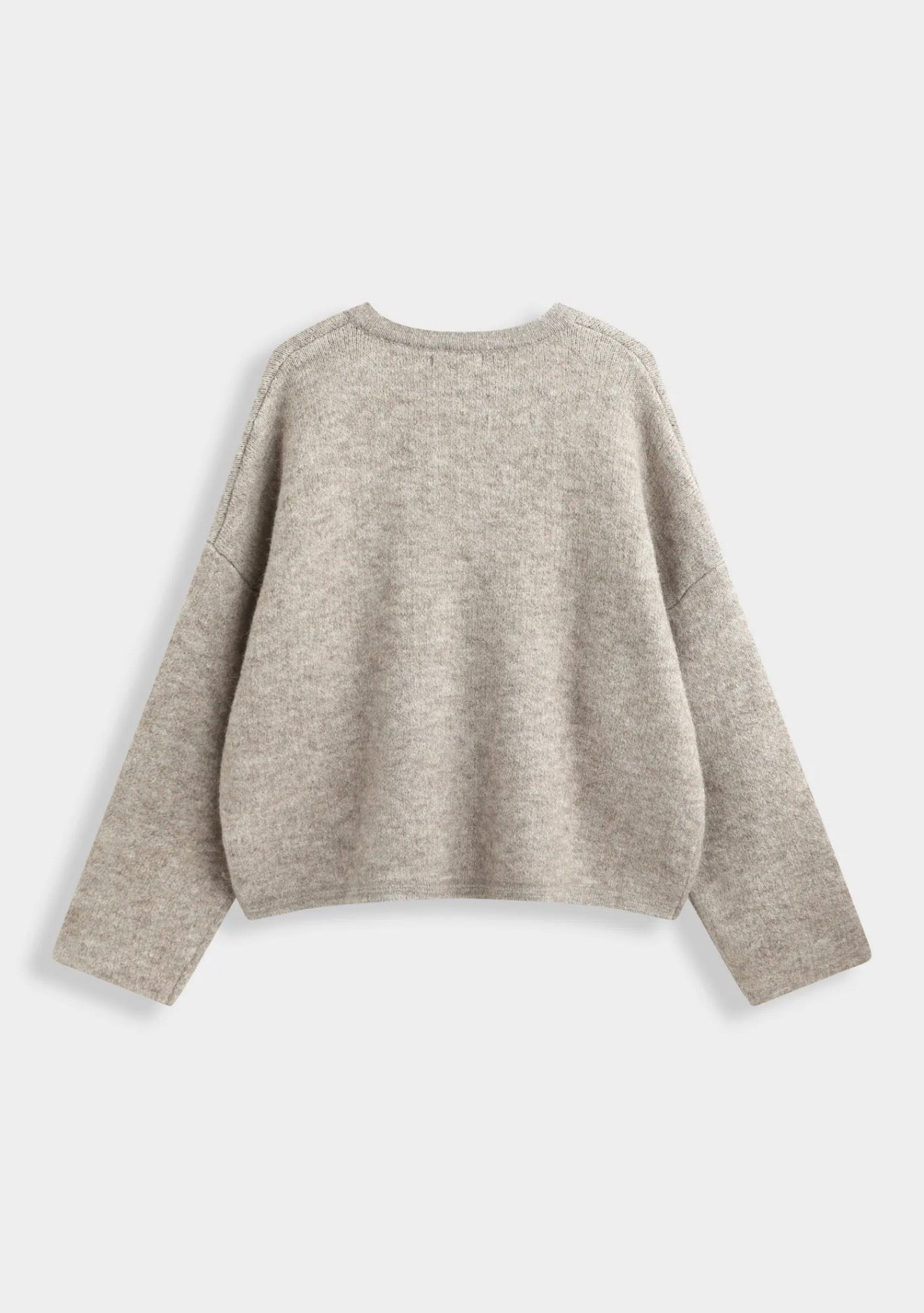 Taupe Elisa vest van wol - QT91070
