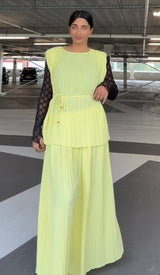 Plisse set butter yellow (PLUS)