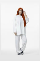 Summer: Comfy co-ord set met lange top en oversized broek - 6033
