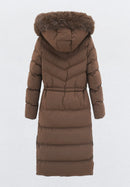 INAYA Winterjas met bontkraag zwart - FC7583
