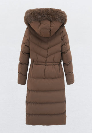 INAYA Winterjas met bontkraag zwart - FC7583