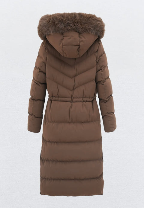 INAYA Winterjas met bontkraag zwart - FC7583