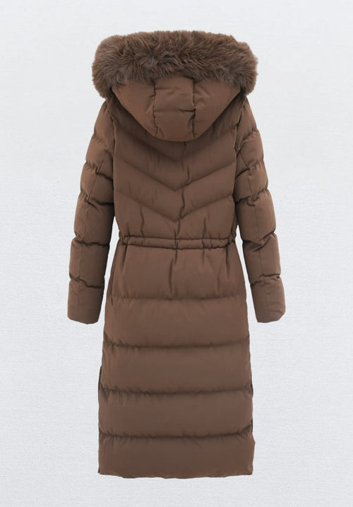 INAYA Winterjas met bontkraag zwart - FC7583