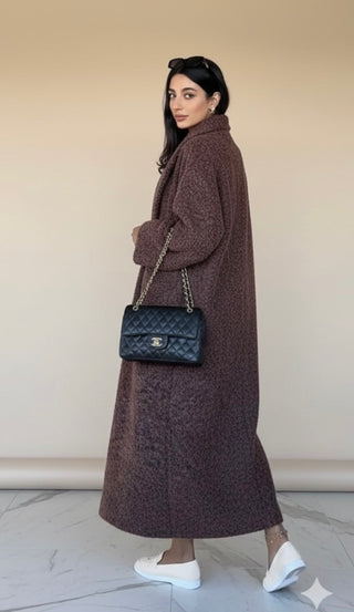 Vest- teddy manteljas donker bruin PRE ORDER