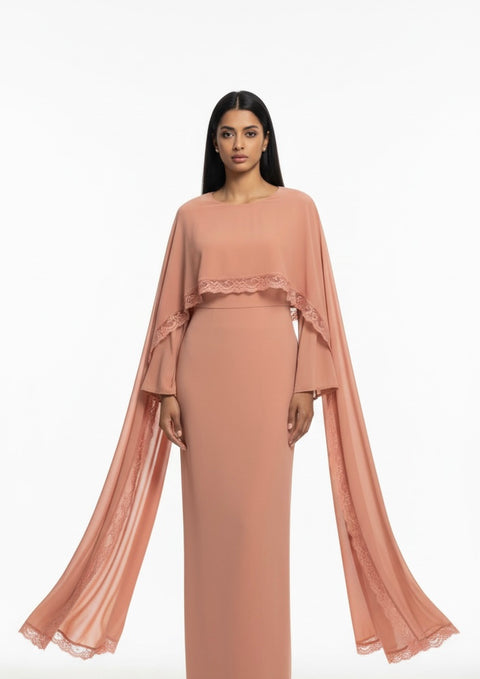 Robe de Soirée ‘Lace Luxe’ - salmon SQ82