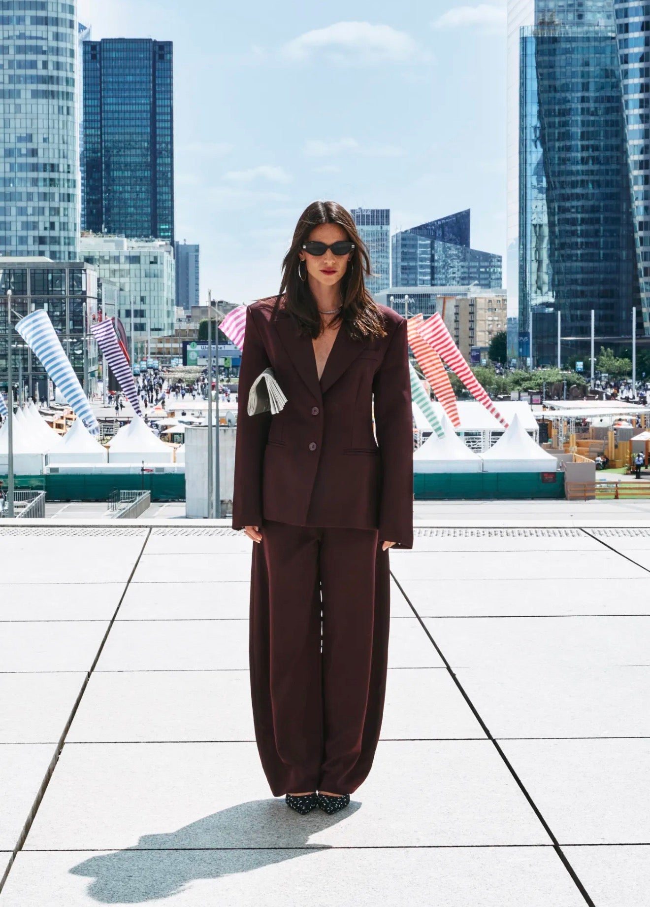 Gevoerde blazer met pantalon Brown - PS9731AB