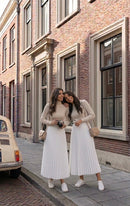 L'Essentielle Plissée - white rok ruffles