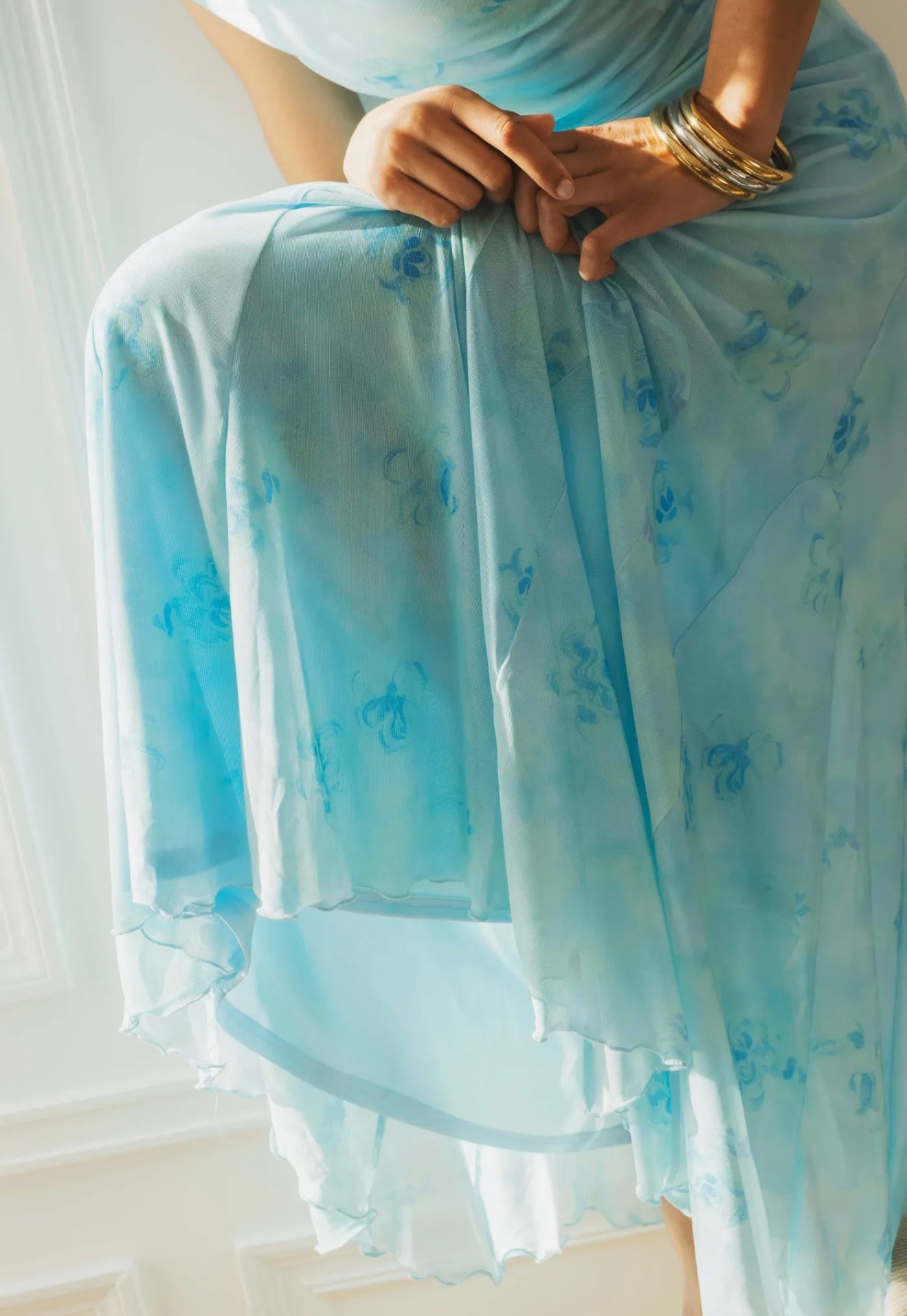 Babyboomer blue oneshoulder dress - AZ1615