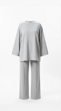 Summer: Comfy co-ord set met lange top en oversized broek - 6033