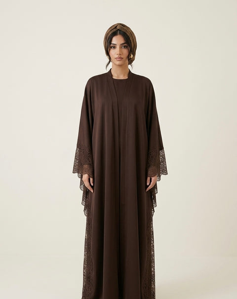 La Silhouette en Dentelle kimono - donker bruin exclusive