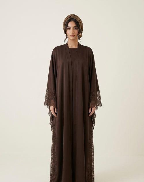 La Silhouette en Dentelle kimono - donker bruin exclusive