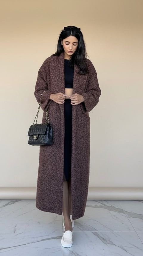 Vest- teddy manteljas donker bruin PRE ORDER