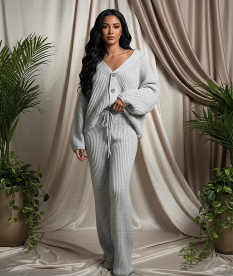 مجموعة GRIJS GEBREIDEN TWEEDELIG