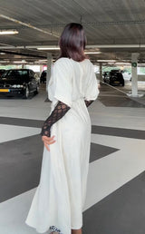 Jurk met zakken van viscose - M5707
