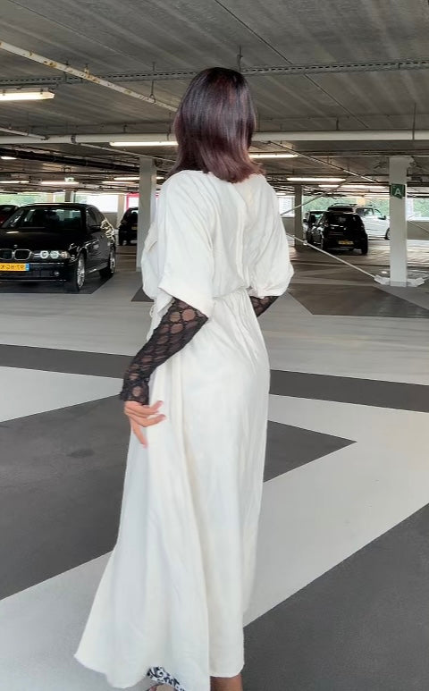 Jurk met zakken van viscose - M5707