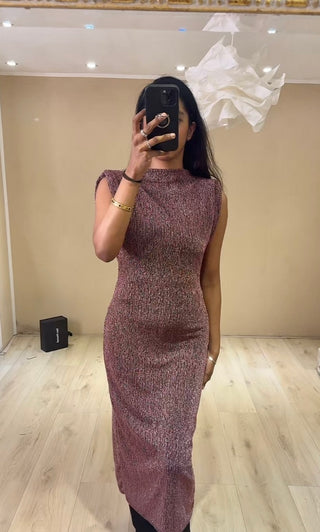 Casual rekbare glitter jurk