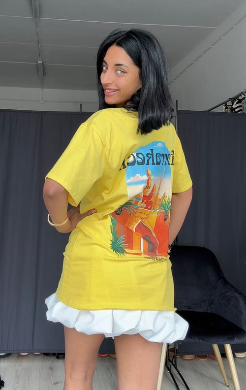 Marrakech katoenen t-shirt geel - unisex
