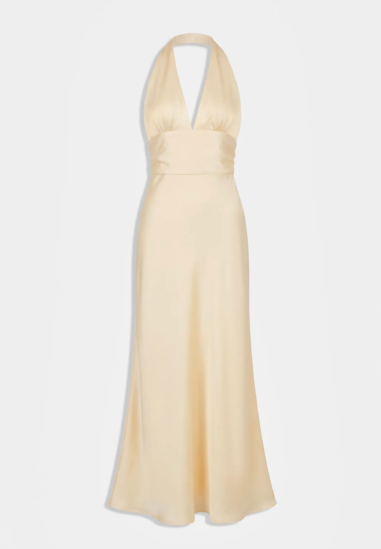Robe long silk Butter yellow - PS9388s