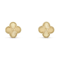 Clovers oorbellen goud