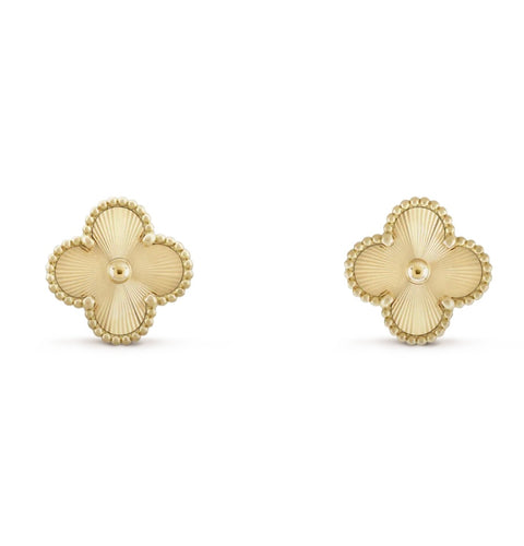 Clovers oorbellen goud