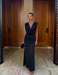 Gala maxi jurk - black C-45610