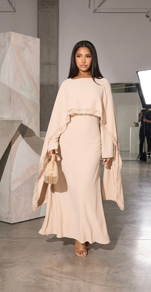 Robe de Soirée ‘Lace Luxe’ - beige SQ82 (launch 9 march)