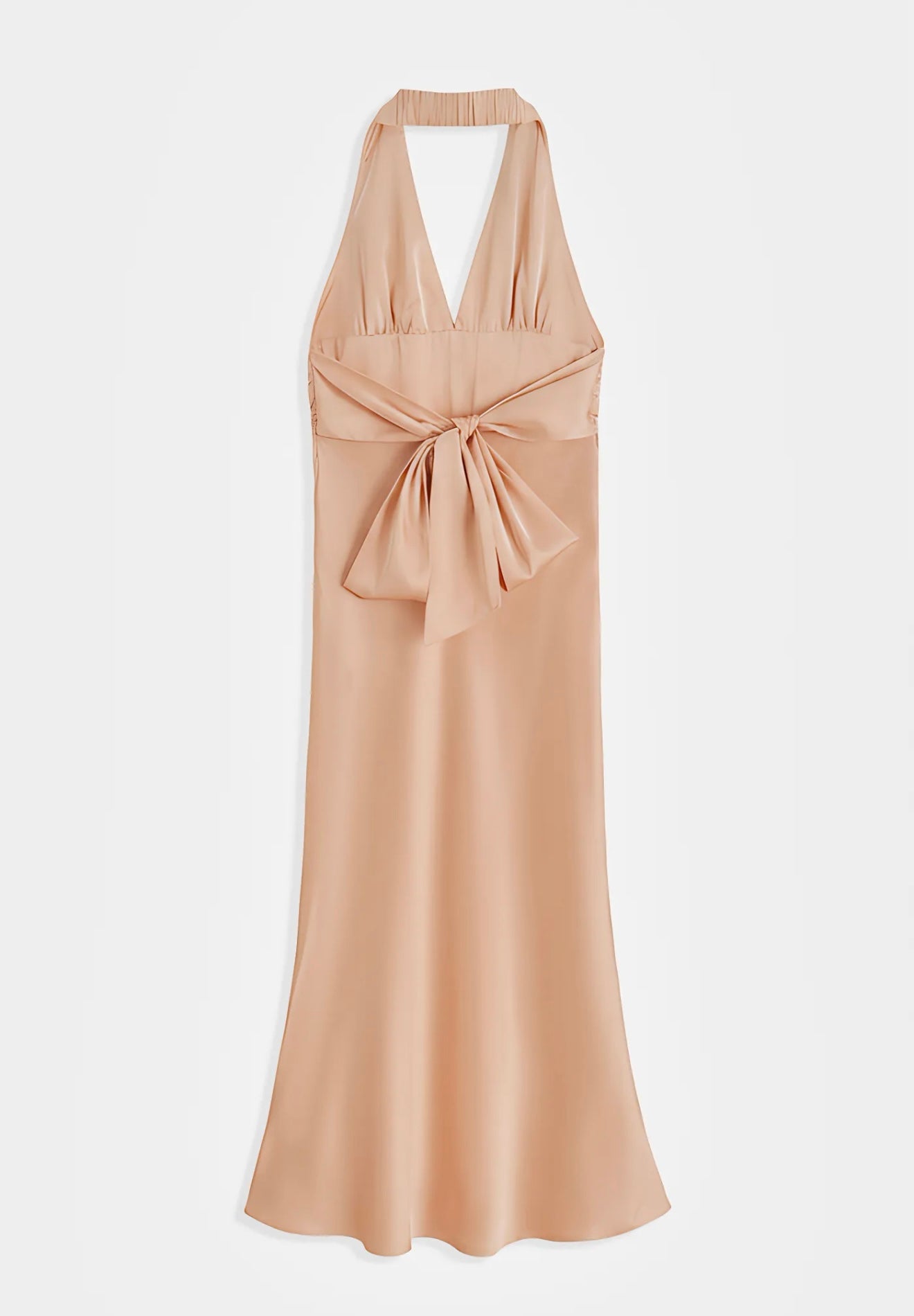 Gala jurk met grote strik achterkant - Salman pink