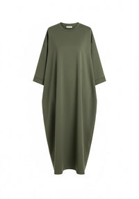 The jersey cotton Aura Basic Dress - green