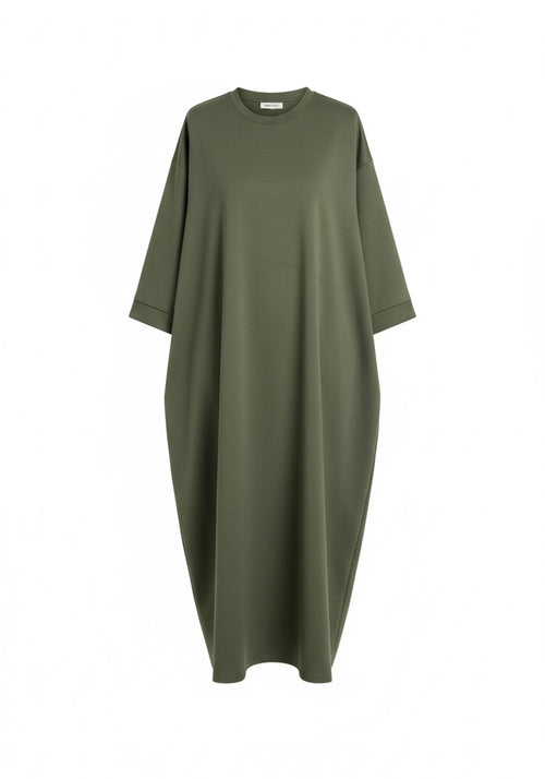 The jersey cotton Aura Basic Dress - green