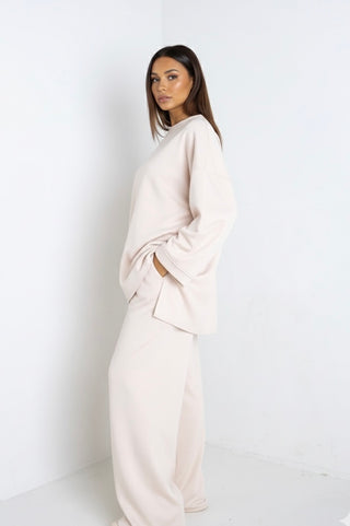 Comfy co-ord set met lange top en oversized broek 6033