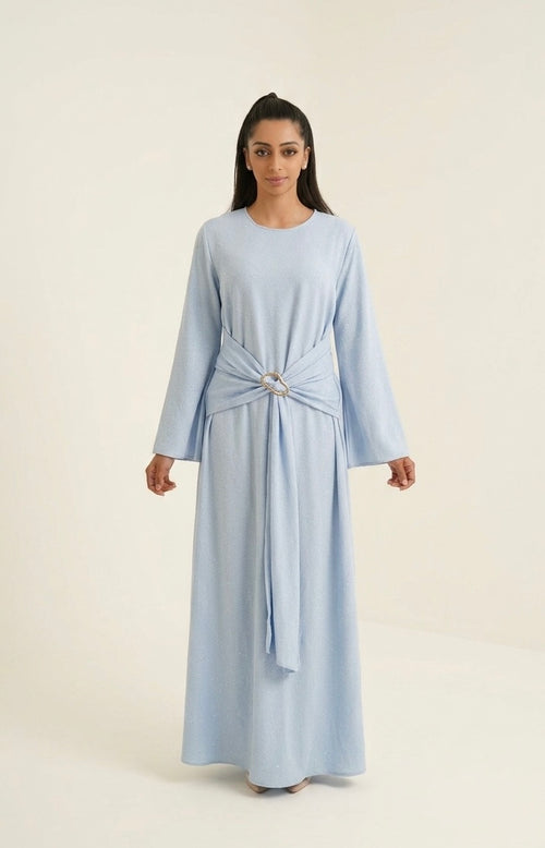 Nenna long sleeves dress - light blue