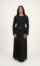 Nenna long sleeves dress - black