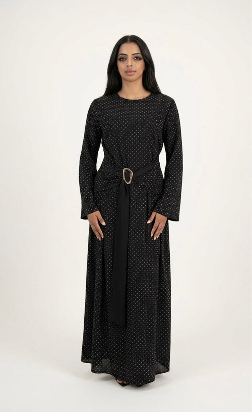 Nenna long sleeves dress - black