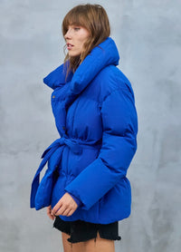 KORT PUFFER WINTERJAS BLAUW