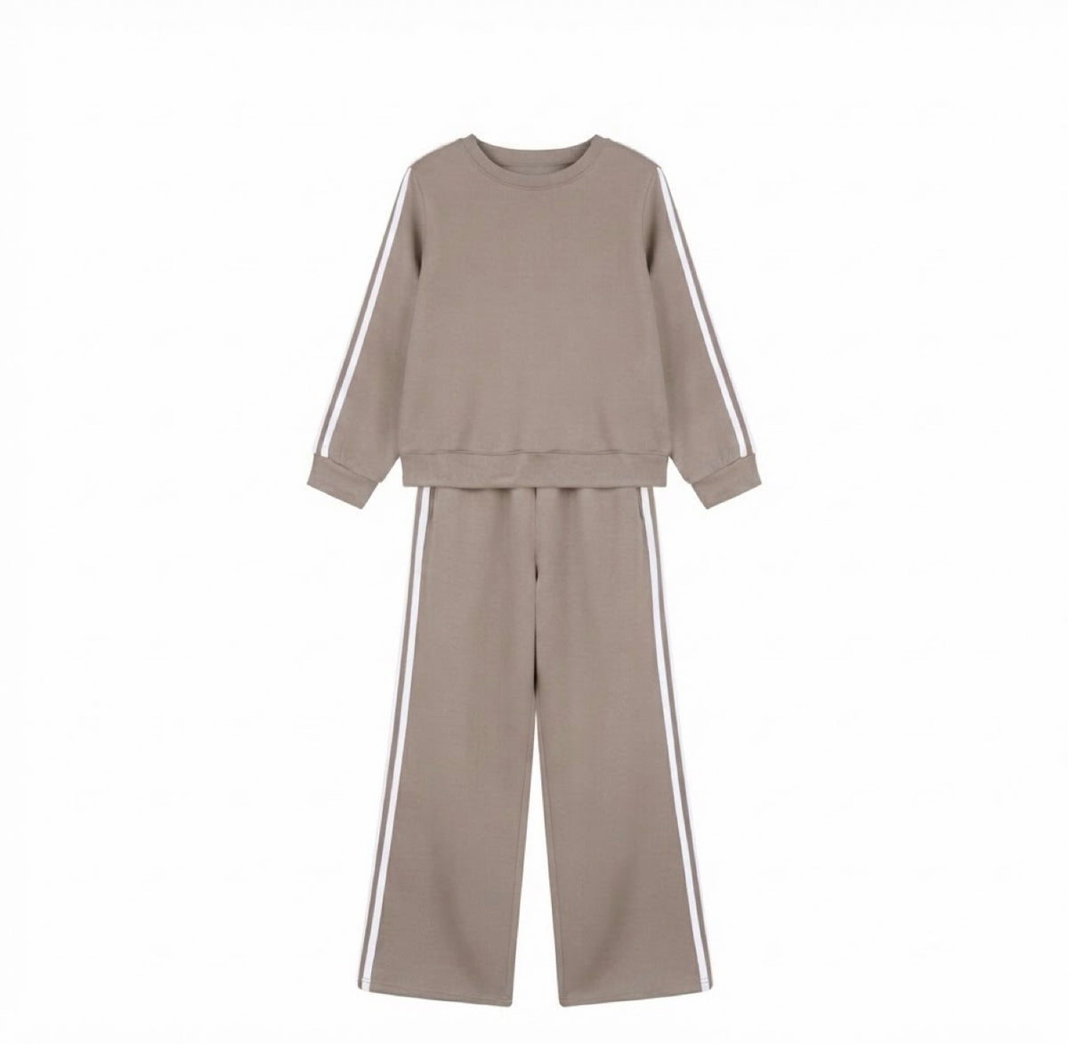 Sportieve Co-ord Set met Zijstrepen | Comfortabele Dames Jogging Outfit